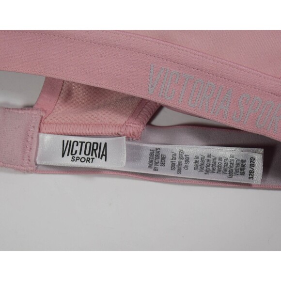 Victoria Secret Sport Incredible Blush Pink Strappy Racerback Underwire Bra 32B - Picture 5 of 5
